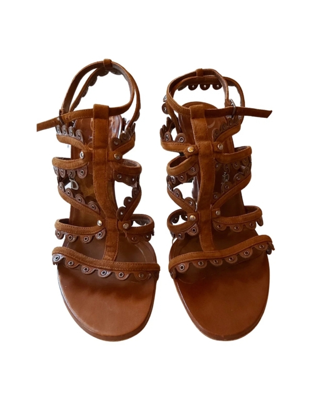 Dior Brown Suede Strappy Gladiator Sandals
